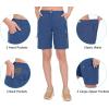imageLittle Donkey Andy Womens Hiking Shorts 9 Inch Inseam Lightweight Golf Shorts Quick Dry with Zippered PocketsBlue Heather