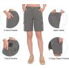 imageLittle Donkey Andy Womens Hiking Shorts 9 Inch Inseam Lightweight Golf Shorts Quick Dry with Zippered PocketsGray Heather