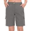 imageLittle Donkey Andy Womens Hiking Shorts 9 Inch Inseam Lightweight Golf Shorts Quick Dry with Zippered PocketsGray Heather