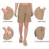 imageLittle Donkey Andy Womens Hiking Shorts 9 Inch Inseam Lightweight Golf Shorts Quick Dry with Zippered PocketsKhaki Heather