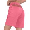 imageLittle Donkey Andy Womens Hiking Shorts 9 Inch Inseam Lightweight Golf Shorts Quick Dry with Zippered PocketsPink Heather