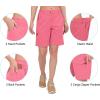 imageLittle Donkey Andy Womens Hiking Shorts 9 Inch Inseam Lightweight Golf Shorts Quick Dry with Zippered PocketsPink Heather