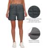 imageLittle Donkey Andy Womens Lightweight Quilted Puffer Shorts Winter Warm Outdoor Hiking RunningGrey