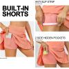 imageLittle Donkey Andy Womens Pleated Tennis Skirts Athletic Golf Skorts High Waisted Casual Workout Sports Running SkirtsAcopper Tan