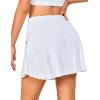 imageLittle Donkey Andy Womens Pleated Tennis Skirts Athletic Golf Skorts High Waisted Casual Workout Sports Running SkirtsAwhite