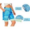 imageLittle Donkey Andy Womens Quick Dry Board Shorts 9quot Lightweight Stretch Swim Beach Shorts with Liner and PocketsAlgiers Blue Tie Dye