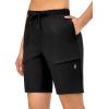 imageLittle Donkey Andy Womens Quick Dry Cool Running Shorts Stretch Lightweight Jogger Athletic Hiking Capri PantAblack