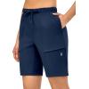 imageLittle Donkey Andy Womens Quick Dry Cool Running Shorts Stretch Lightweight Jogger Athletic Hiking Capri PantAblue