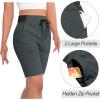 imageLittle Donkey Andy Womens Quick Dry Hiking Bermuda Shorts Stretch Golf Shorts Elastic Waist with DrawstringBlack Sand