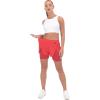 imageLittle Donkey Andy Womens QuickDry Running Shorts High Waist Stretch Workout Hiking Bicycle Athletic Shorts with LinerA4builtin Boxer Red