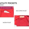 imageLittle Donkey Andy Womens QuickDry Running Shorts High Waist Stretch Workout Hiking Bicycle Athletic Shorts with LinerA4builtin Boxer Red