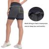 imageLittle Donkey Andy Womens QuickDry Running Shorts High Waist Stretch Workout Hiking Bicycle Athletic Shorts with LinerB3builtin Boxer Gray