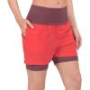 imageLittle Donkey Andy Womens QuickDry Running Shorts High Waist Stretch Workout Hiking Bicycle Athletic Shorts with LinerB4builtin Boxer Red