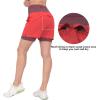 imageLittle Donkey Andy Womens QuickDry Running Shorts High Waist Stretch Workout Hiking Bicycle Athletic Shorts with LinerB4builtin Boxer Red