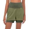 imageLittle Donkey Andy Womens QuickDry Running Shorts High Waist Stretch Workout Hiking Bicycle Athletic Shorts with LinerB6builtin Boxer Sage