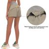 imageLittle Donkey Andy Womens QuickDry Running Shorts High Waist Stretch Workout Hiking Bicycle Athletic Shorts with LinerB7builtin Boxer Khaki1