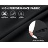 imageLittle Donkey Andy Womens QuickDry Running Shorts High Waist Stretch Workout Hiking Bicycle Athletic Shorts with LinerC1builtin Brief Black