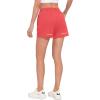 imageLittle Donkey Andy Womens QuickDry Running Shorts High Waist Stretch Workout Hiking Bicycle Athletic Shorts with LinerC4builtin Brief Red