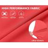 imageLittle Donkey Andy Womens QuickDry Running Shorts High Waist Stretch Workout Hiking Bicycle Athletic Shorts with LinerC4builtin Brief Red