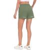 imageLittle Donkey Andy Womens QuickDry Running Shorts High Waist Stretch Workout Hiking Bicycle Athletic Shorts with LinerC5builtin Brief Sage