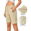 imageLittle Donkey Andy Womens Stretch Hiking Shorts Quick Dry Lightweight Athletic Shorts for Running GolfKhaki