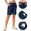 imageLittle Donkey Andy Womens Stretch Hiking Shorts Quick Dry Lightweight Athletic Shorts for Running GolfNavy Blue