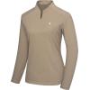imageLittle Donkey Andy Womens UPF50 Shirts 14 Zip Long Sleeve Pullover Quick Dry Lightweight Golf Hiking Tops Rash GuardDark Khaki