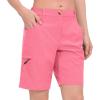 imageLittle Donkey Andy Womens Hiking Shorts 9 Inch Inseam Lightweight Golf Shorts Quick Dry with Zippered PocketsPink Heather