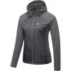 imageLittle Donkey Andy Womens Insulated Softshell Jackets Outdoor Athletic Jacket for Women with Hoodie Water RepellentIron Grey