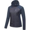 imageLittle Donkey Andy Womens Insulated Softshell Jackets Outdoor Athletic Jacket for Women with Hoodie Water RepellentNavy