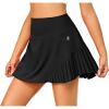 imageLittle Donkey Andy Womens Pleated Tennis Skirts Athletic Golf Skorts High Waisted Casual Workout Sports Running SkirtsAblack