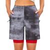 imageLittle Donkey Andy Womens Quick Dry Board Shorts 9quot Lightweight Stretch Swim Beach Shorts with Liner and PocketsBlack Tie Dye