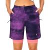 imageLittle Donkey Andy Womens Quick Dry Board Shorts 9quot Lightweight Stretch Swim Beach Shorts with Liner and PocketsWillowherb Tie Dye