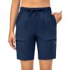 imageLittle Donkey Andy Womens Quick Dry Cool Running Shorts Stretch Lightweight Jogger Athletic Hiking Capri PantAblue
