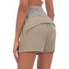 imageLittle Donkey Andy Womens QuickDry Running Shorts High Waist Stretch Workout Hiking Bicycle Athletic Shorts with LinerB7builtin Boxer Khaki1