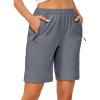 imageLittle Donkey Andy Womens Stretch Hiking Shorts Quick Dry Lightweight Athletic Shorts for Running GolfGrey