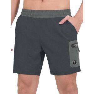 imageLittle Donkey Andy Mens 7 Inches Quick Dry Golf Shorts Stretch Lightweight Hiking Shorts with Liner and Pockets
