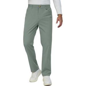 imageLittle Donkey Andy Mens Golf Pants Stretch Quick Dry Work Casual Travel Pants for Men with PocketsSage