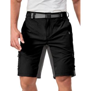 imageLittle Donkey Andy Mens Hiking Cargo Shorts Stretch Quick Dry Tactical Shorts Outdoor Travel Fishing Camping Casual ShortsBlack
