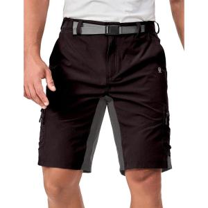 imageLittle Donkey Andy Mens Hiking Cargo Shorts Stretch Quick Dry Tactical Shorts Outdoor Travel Fishing Camping Casual ShortsBrown