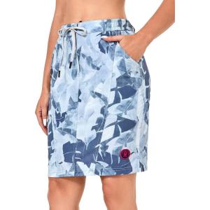 imageLittle Donkey Andy Womens Athletic Golf Tennis Skort Buildin Shorts Sports Skirt with PocketsGray Floral