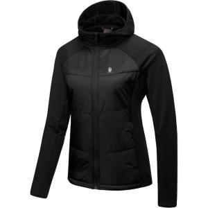 imageLittle Donkey Andy Womens Insulated Softshell Jackets Outdoor Athletic Jacket for Women with Hoodie Water RepellentBlack