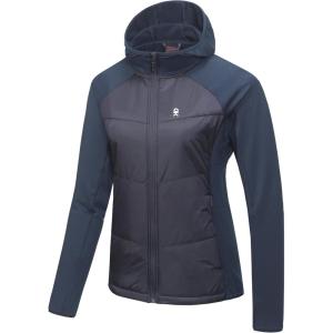 imageLittle Donkey Andy Womens Insulated Softshell Jackets Outdoor Athletic Jacket for Women with Hoodie Water RepellentNavy