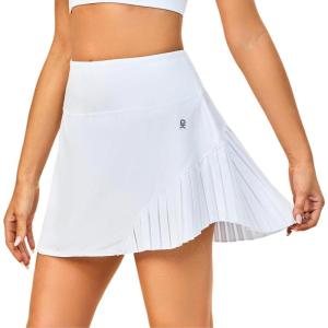 imageLittle Donkey Andy Womens Pleated Tennis Skirts Athletic Golf Skorts High Waisted Casual Workout Sports Running SkirtsAwhite