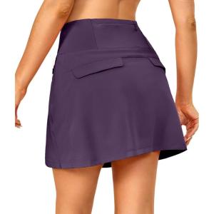 imageLittle Donkey Andy Womens Pleated Tennis Skirts Athletic Golf Skorts High Waisted Casual Workout Sports Running SkirtsBdark Purple