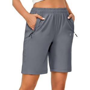 imageLittle Donkey Andy Womens Stretch Hiking Shorts Quick Dry Lightweight Athletic Shorts for Running GolfGrey