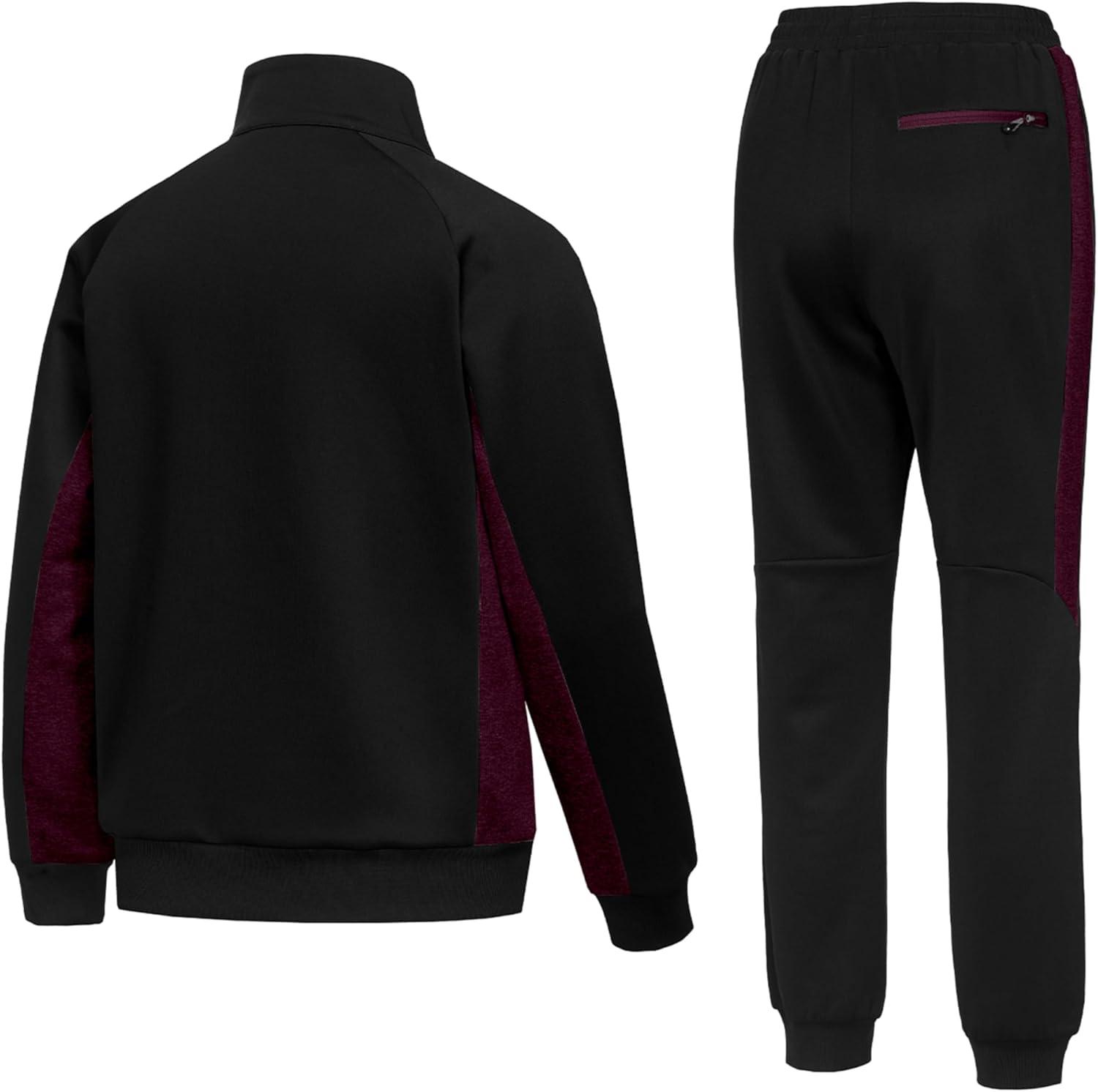 imageLittle Donkey Andy Boys Quick Dry Tracksuits Stretch Durable Sweet Suit for Boys Breathable Boys ActivewearBlack