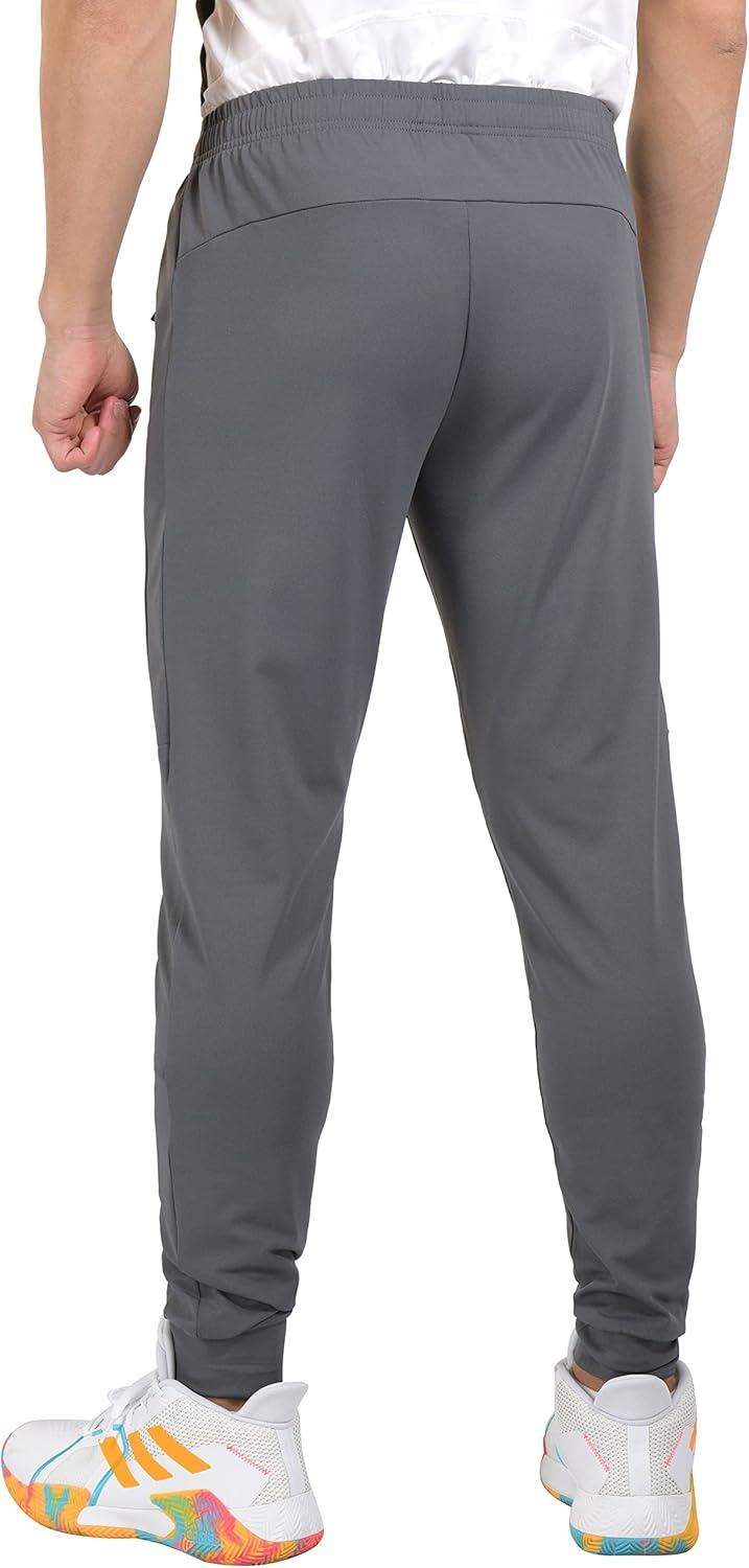 imageLittle Donkey Andy Mens Jogger Pants Sweatpants with Zipper Pockets Tapered Athletic Pants for Men Running Gym WorkoutGrey