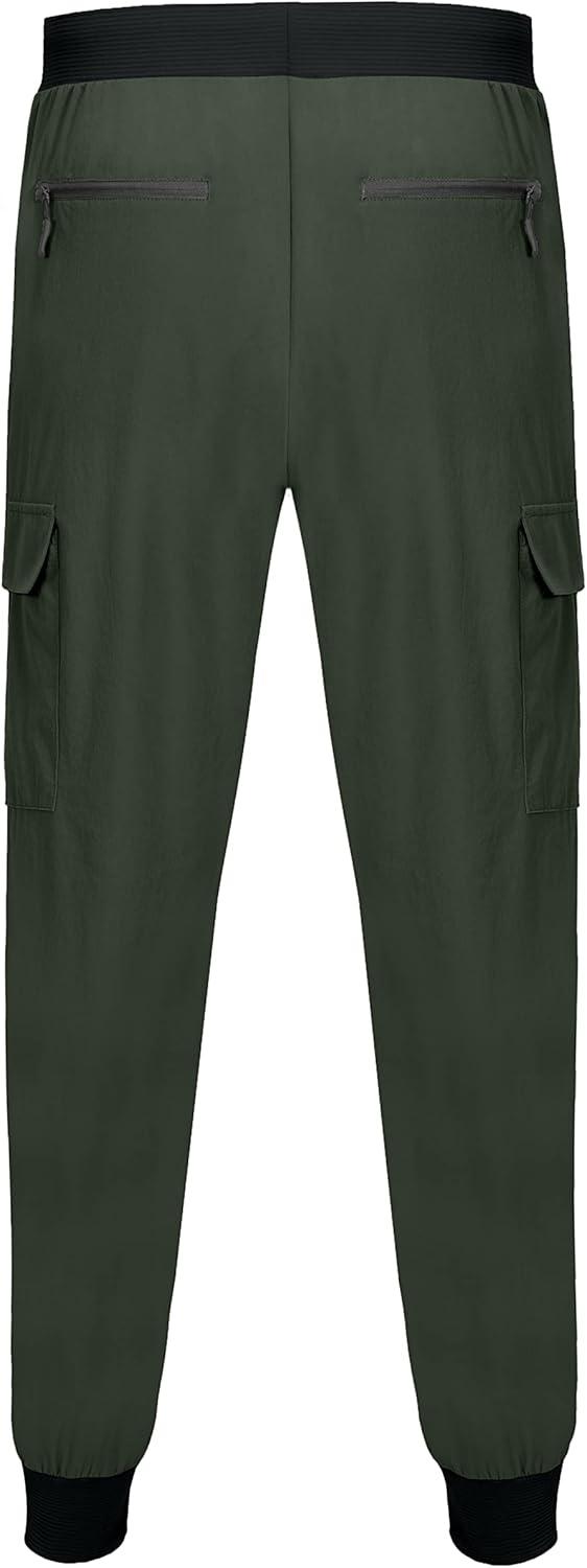imageLittle Donkey Andy Mens Lightweight Hiking Pants Quick Dry Cargo Joggers with Zipper Pockets