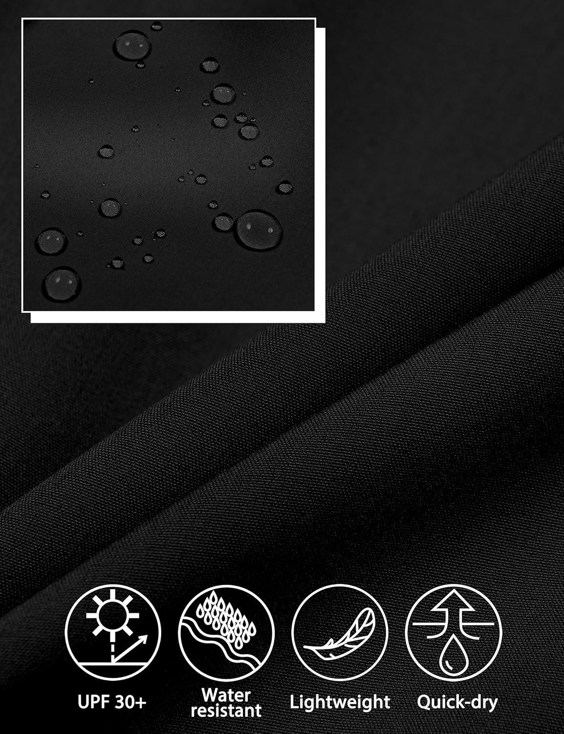 imageLittle Donkey Andy Mens Stretch Convertible Pants ZipOff Lightweight QuickDry Hiking Fishing Travel PantsCapris Black